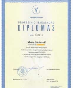 Buy college degree from The Vilniaus kolegija