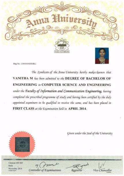 Buy college degree from The Anna University