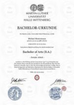 Buy Bachelor Certificate | Martin Luther University Halle