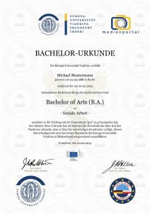 Buy Bachelor Certificate European University Viadrina | European University Viadrina!