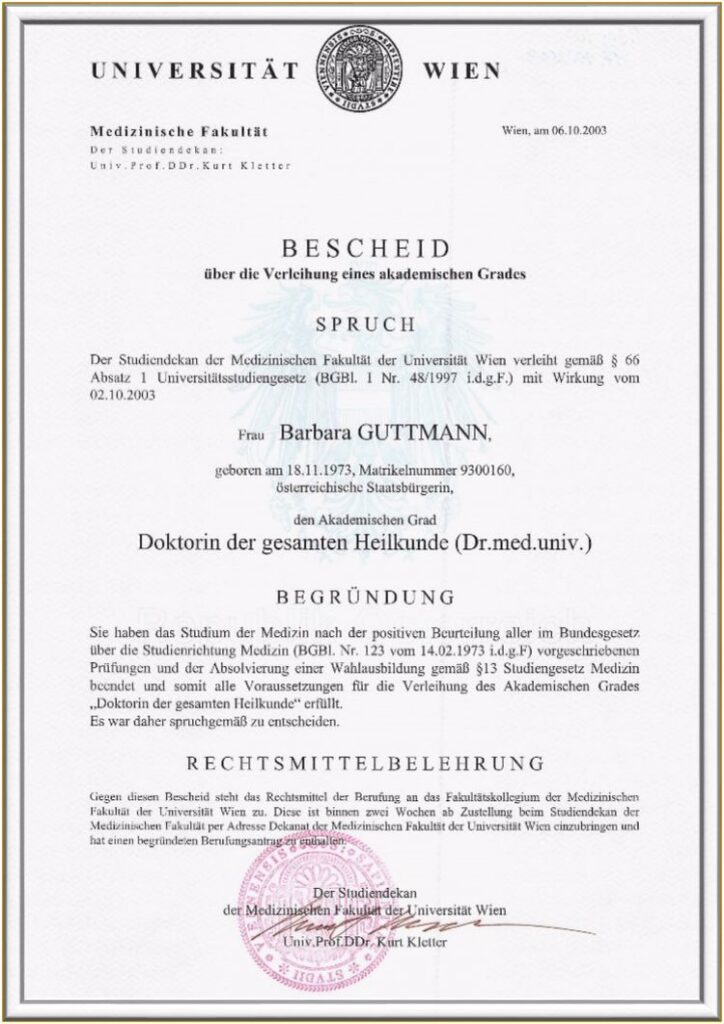 Buy college degree from Medizinische Universität Wien