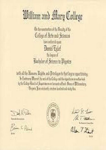 Buy college degree from The College of William & Mary