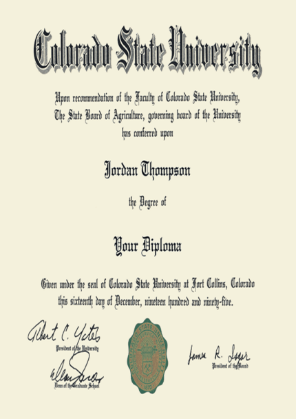 Buy college degree from The Colorado State University