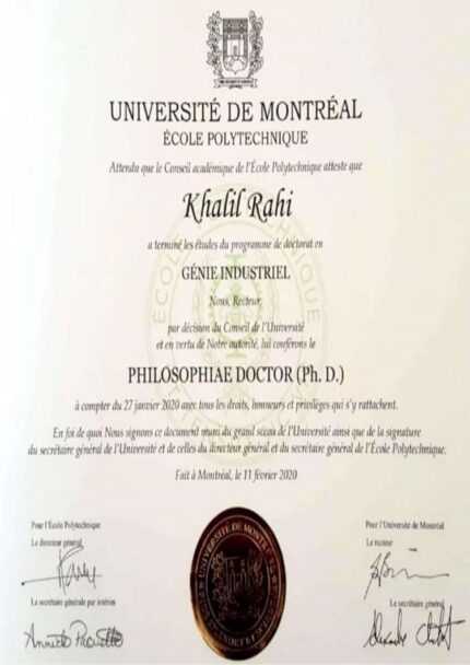 Buy college degree from the École Polytechnique de Montréal