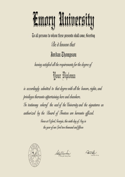 Buy college degree from The Emory University