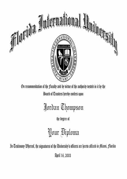 Buy college degree from The Florida International University