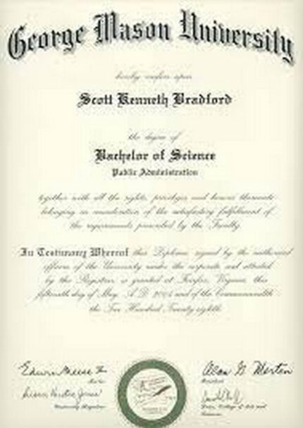 Buy college degree from The George Mason University