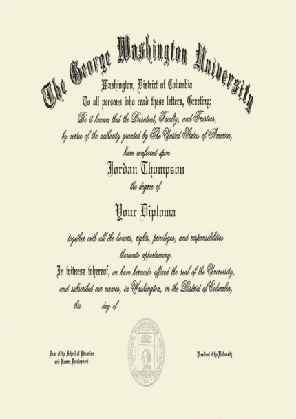 Buy college degree from The George Washington University