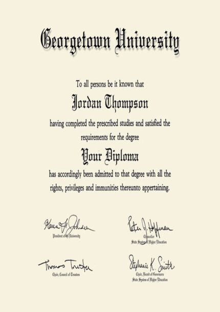 Buy college degree from The Georgetown University