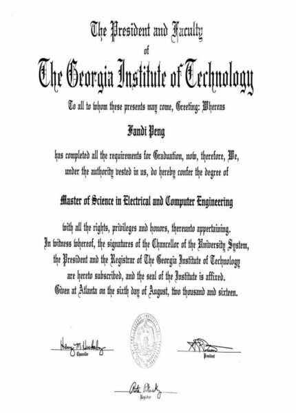 Buy college degree from The Georgia Institute of Technology