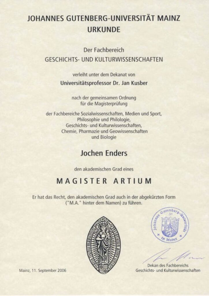 Buy college degree from the Johannes Gutenberg-Universität Mainz