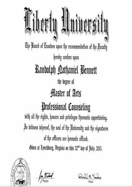 Buy college degree from The Liberty University