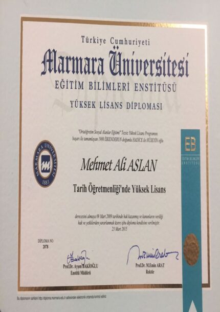 Buy college degree from the Marmara Üniversitesi