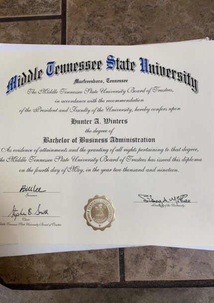 Buy college degree from The Middle Tennessee State University