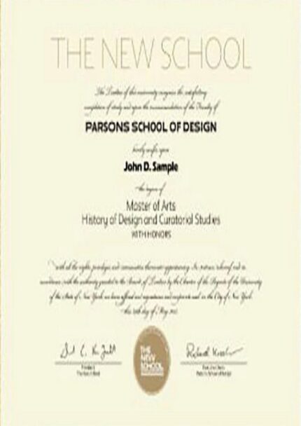Buy college degree from The New School