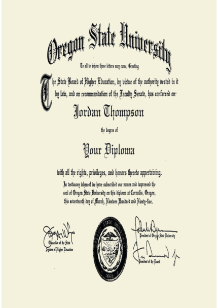 Buy college degree from The Oregon State University