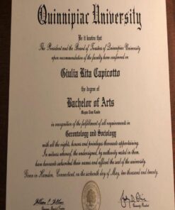 Buy college degree from The Quinnipiac University