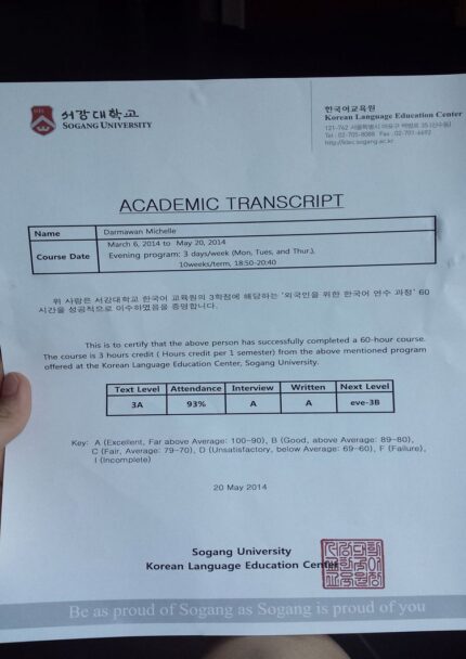 Buy college degree from the Sogang University