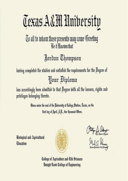 Buy college degree from The Texas A&M University