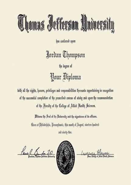 Buy college degree from The Thomas Jefferson University