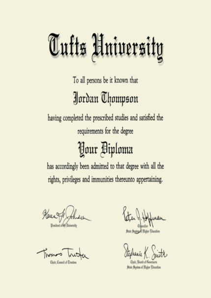 Buy college degree from The Tufts University
