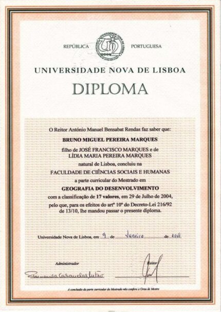 Buy college degree from the Universidade de Lisboa