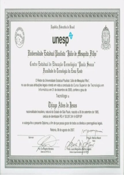 Buy college degree from the Universidade Estadual Paulista