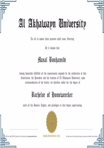 Buy college degree from The Université Al Akhawayn