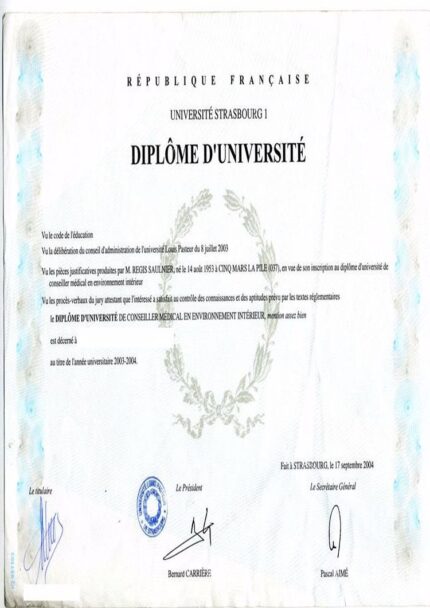 Buy college degree from The Université de Strasbourg