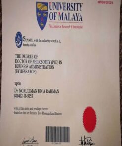 Buy college degree from The Universiti Malaya