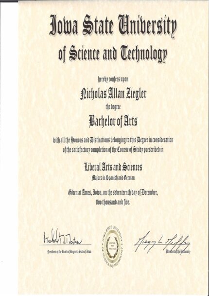 Buy college degree from The University of Iowa