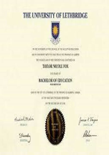 Buy college degree from The University of Lethbridge