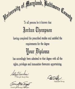 Buy college degree from The University of Maryland, Baltimore County