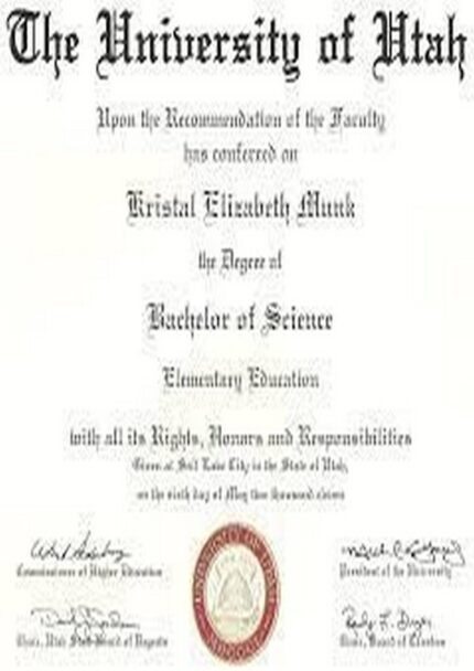 Buy college degree from The University of Utah