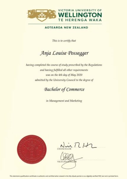 Buy college degree from The Victoria University of Wellington