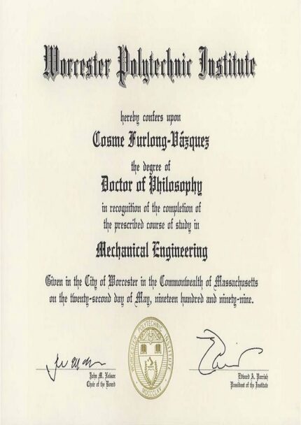 Buy college degree from The Worcester Polytechnic Institute