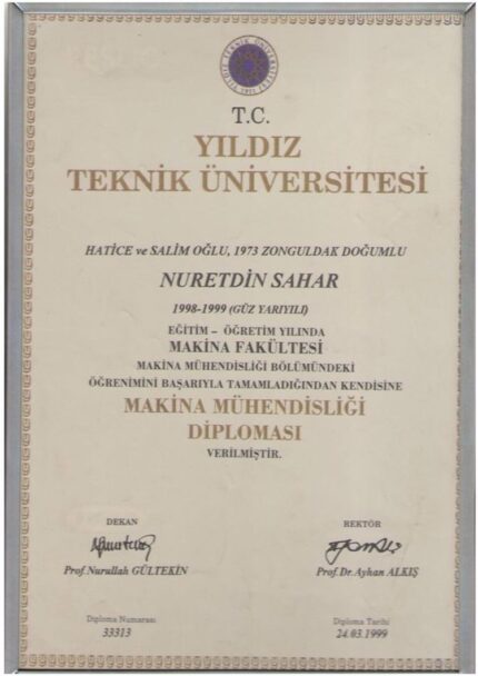 Buy college degree from the Yildiz Teknik Üniversitesi