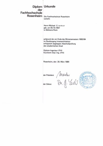 Buy college degree from The Hochschule Rosenheim