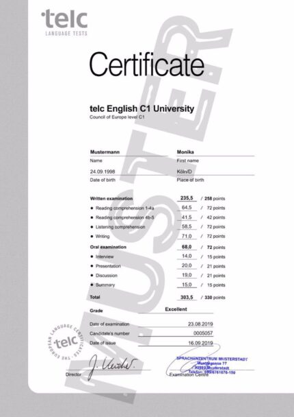 Buy German language Test Telc B1 from The Telc Institut Germany (Copy)